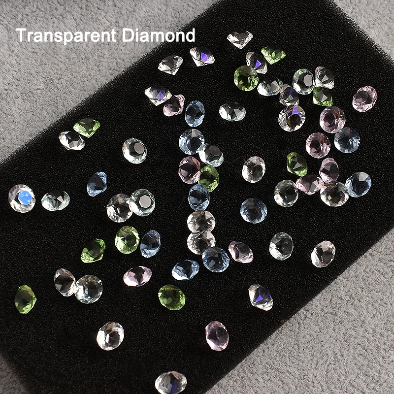 Diamantes de imitación de fondo puntiagudo transparente para uñas, diamantes de imitación, parte inferior puntiaguda apilada K9, cristal 3D,