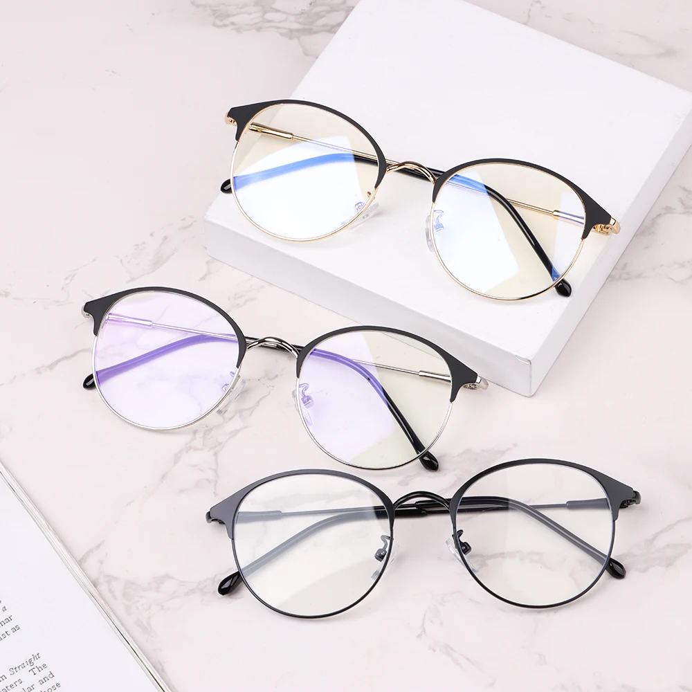 Classic Semi Rimless Anti Blue Light Blocking Occhiali Uomo Square Ray Filter Montature Per Occhiali Occhiali Da Vista Computer Occhiali Da Donna
