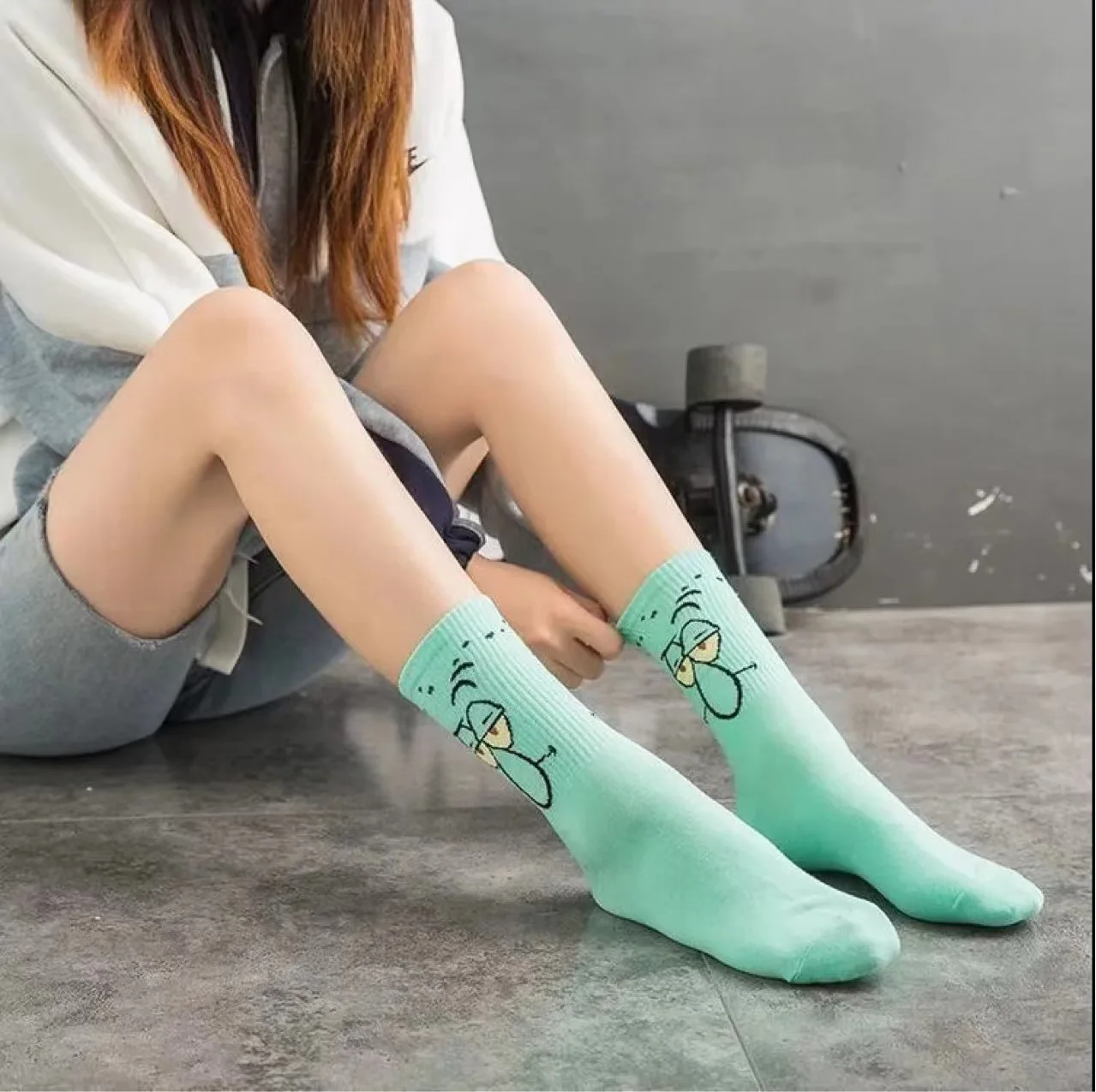 Cartoon SpongeBobs frauen Socken Hohe Qualität Mode männer Frauen Socke Gedruckt Casual Hip-Hop Persönlichkeit Erwachsene Paar Strümpfe – Detail 10