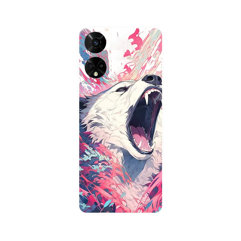 Panda Leaves Soft Silicone Phone Case - Bumper Back Cover