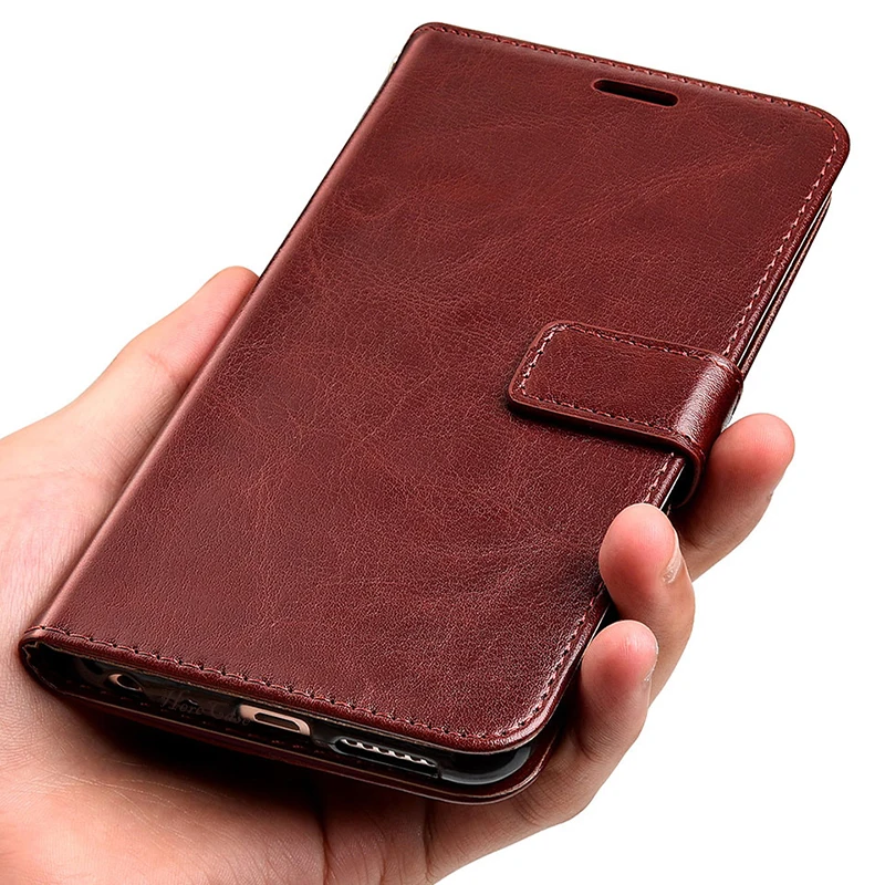 Magnetic Leather Book Flip Phone Case with Card Holder Cover