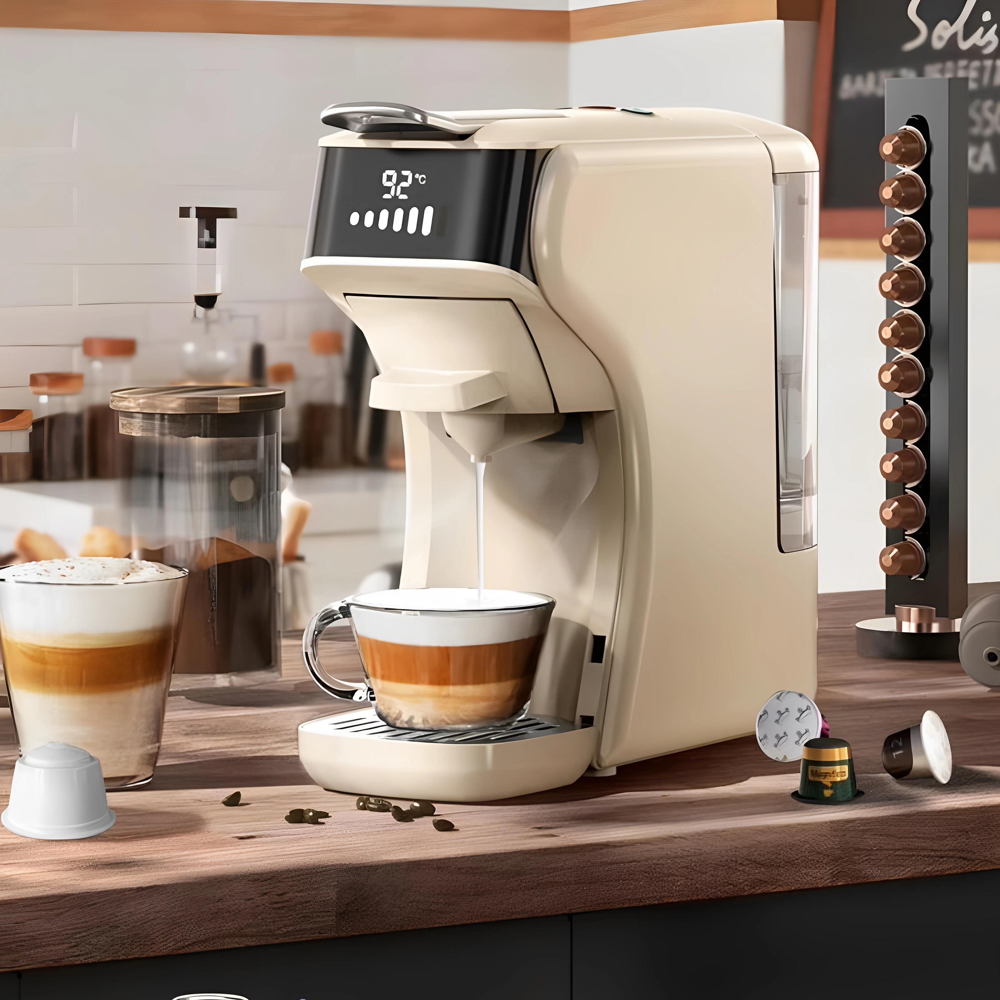 Capsule coffee machine automatic home