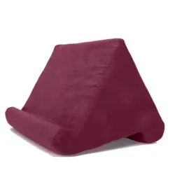 Multifunctional Sponge Pillow Tablet and Phone Stand with Adjustable Angles (Wine Red)