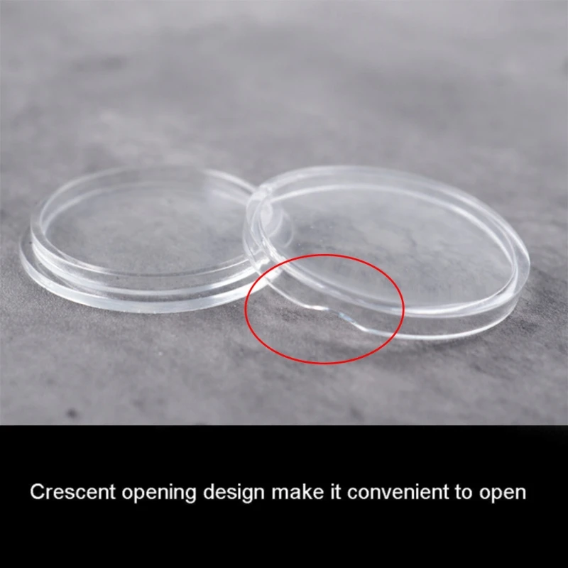 

Flat Round Holder Silicone Mold Epoxy UV Resin Coin Capsules Casting Mold Coin Holder for Case Silicone Casting Mold 4XBF
