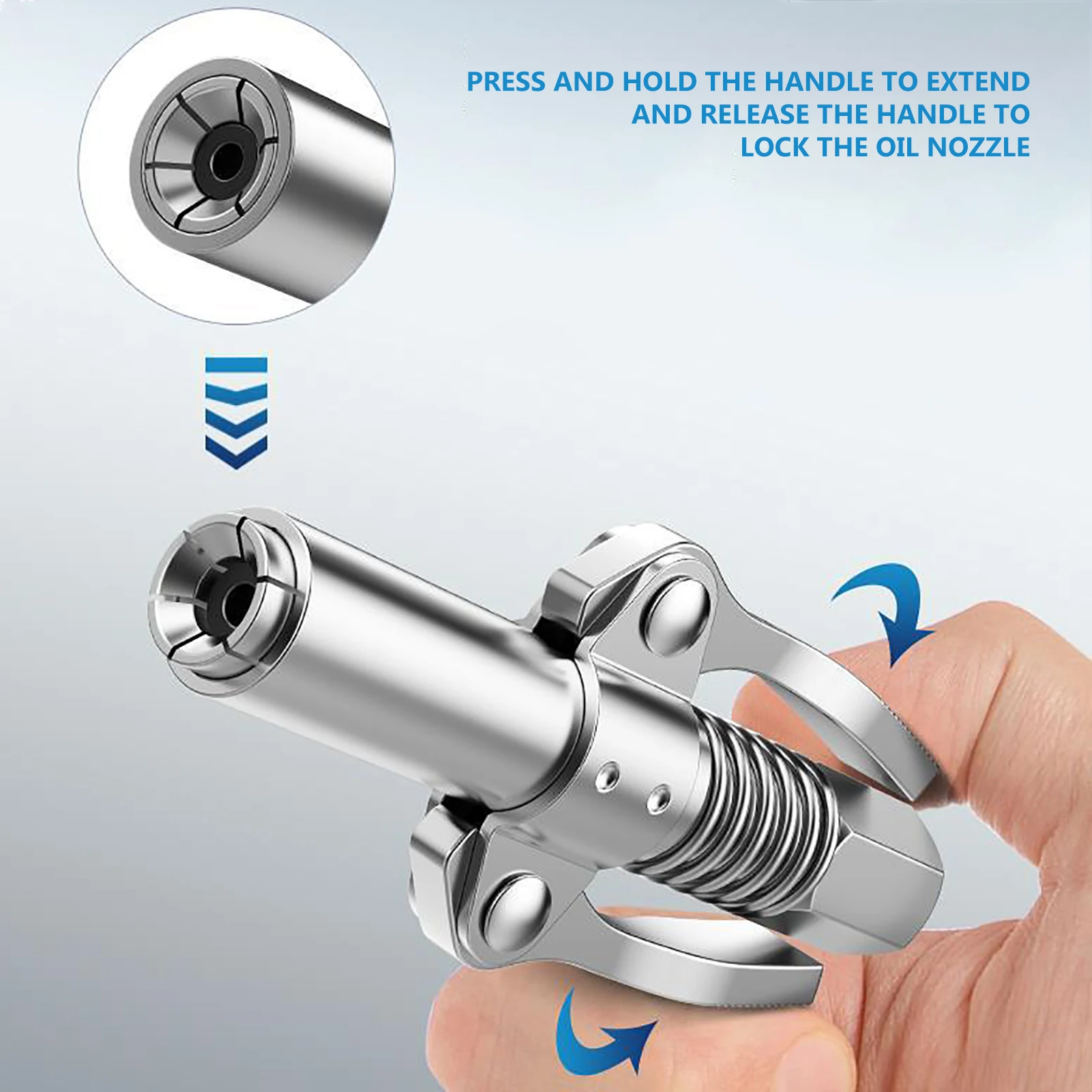 GreaseAdapter High-pressure Oil Injections Nozzles Fits All Standard Metal Grease Guns Does Not Leak Once Locked On Tools