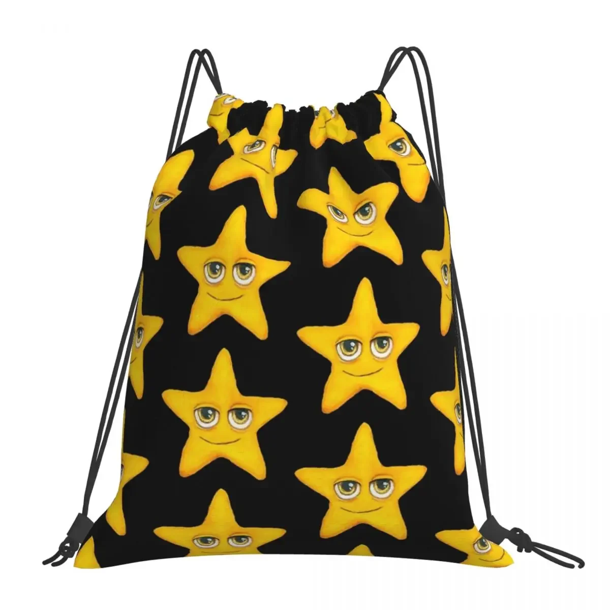 

Star Backpacks Fashion Portable Drawstring Bags Drawstring Bundle Pocket Shoes Bag BookBag For Man Woman Students