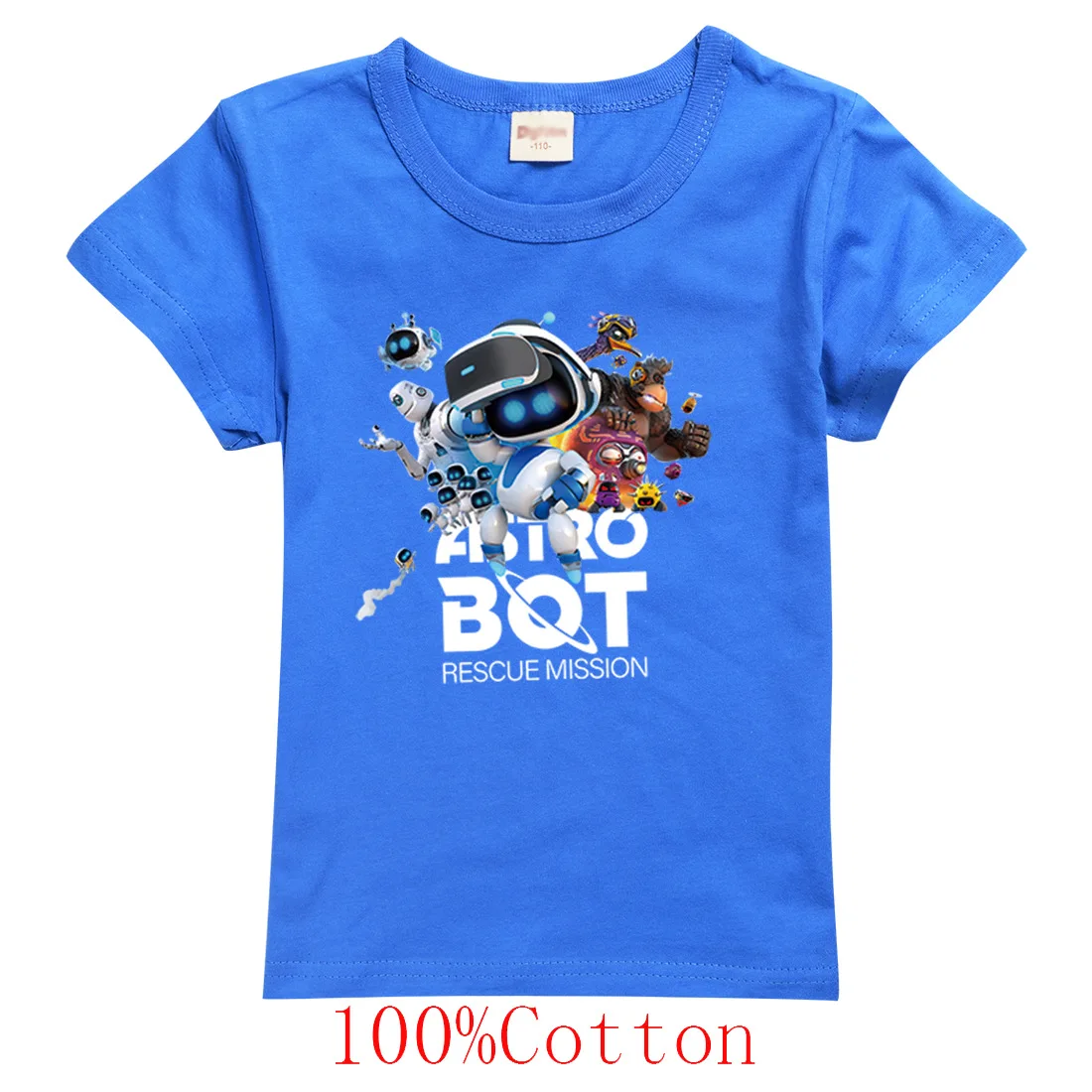 Astros Playroom Game Astrobot T Shirt Kids ASTRO BOT Cartoon Clothes Teen Boys Short Sleeve Tops Baby Girls 100% Cotton T-shirts 6