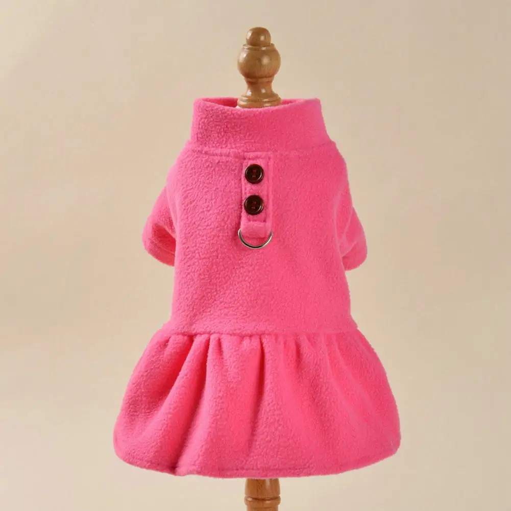 

Dog Skirt Fashionable Winter Warm Pet Dress for Small Medium Dogs Cats Comfortable Plush Skirt with Traction Ring Stylish Pet