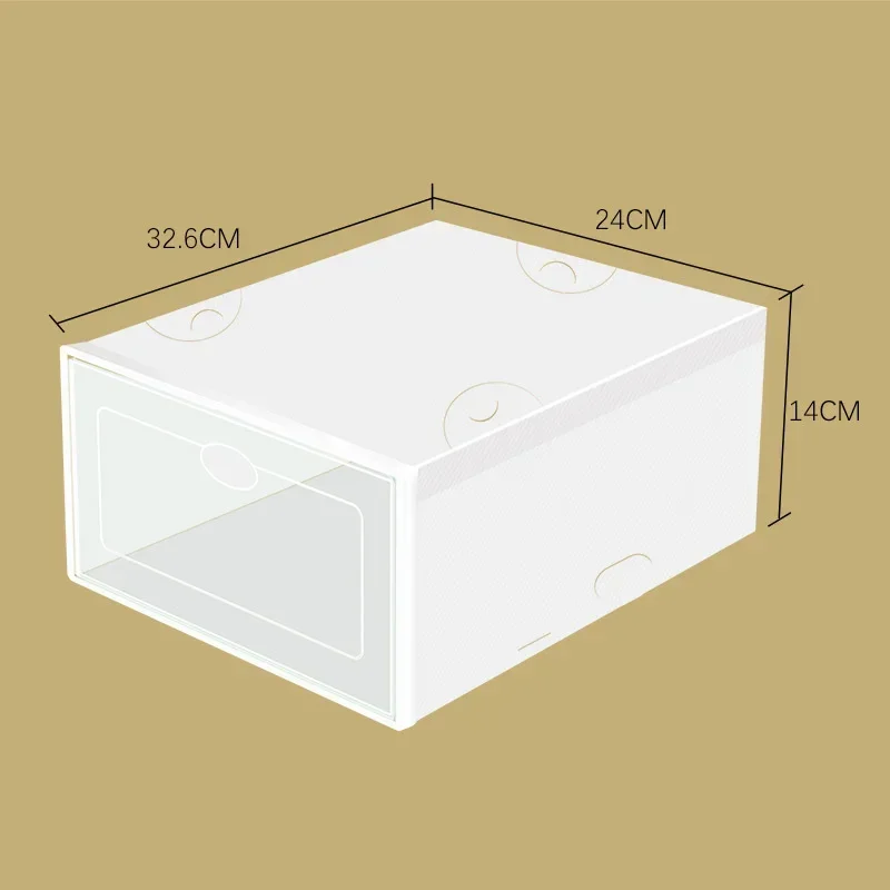 PP Minimalist Transparent Shoes Box Household Dustproof and Anti-Oxidation Drawer Shoe Box Storage Organizer Shoe Rack