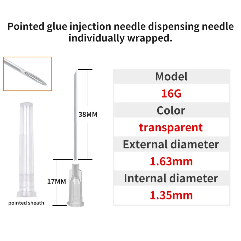 50pcs Pointed Injection Needle Dispensing Needle With Transparent Cap, Glue Tool, Individually Packaged Syringe Accessories - Image 15