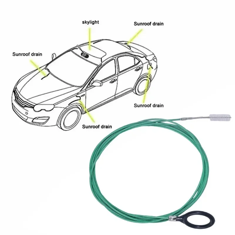 Car Sewer Unclogger Cleaning Brush Car Sunroof Long Hose Drain thumbnail 2