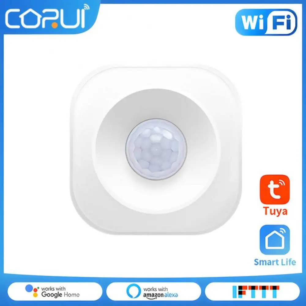 

CORUI Tuya Wifi Smart Human Infrared Detector PIR Body Motion Alarm Movement Sensor Google Home IFTTT Assistant Casa Inteligent