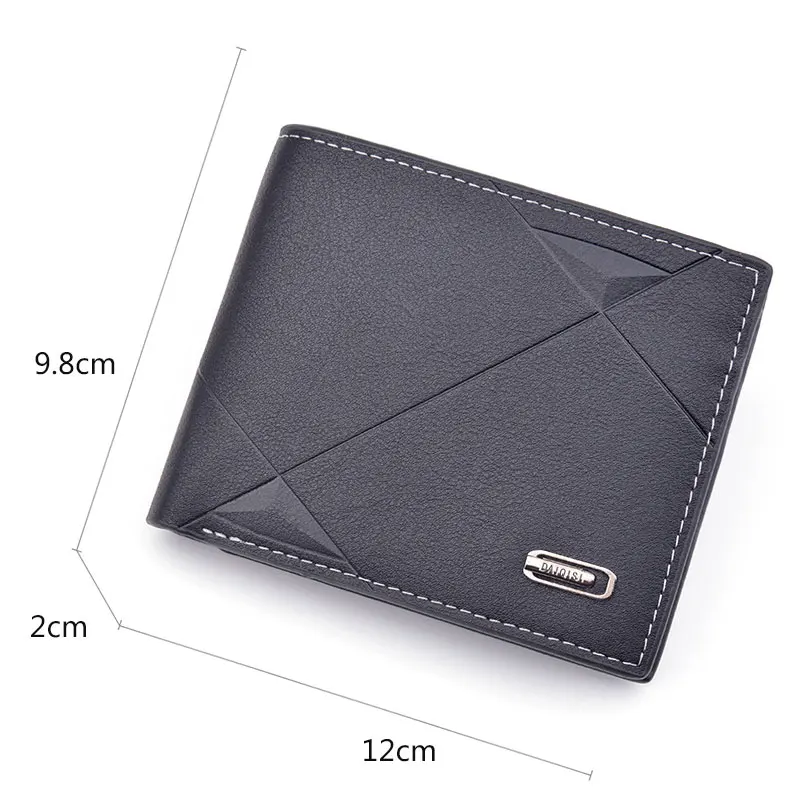 Short Men Wallets Clutch Slim Card Holder Zipper Coin Pocket Mens Print Wallet New Fashion Brand Photo Holder Small Male Purses 4