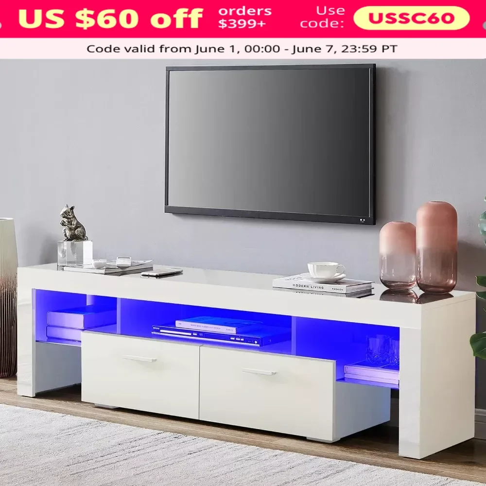 

Подставка для телевизора, для телевизоров 75 дюймов-развлекательный центр с ящиком для хранения для гостиной и спальни, подставки для телевизора