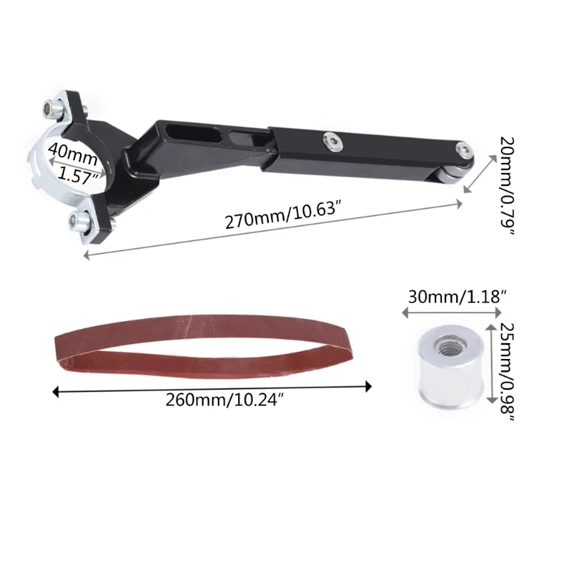 Electric Belt Grinder Belt Sander Attachment Angled Grinder Modified Sand Machine Pipe Sander Polisher M4YD
