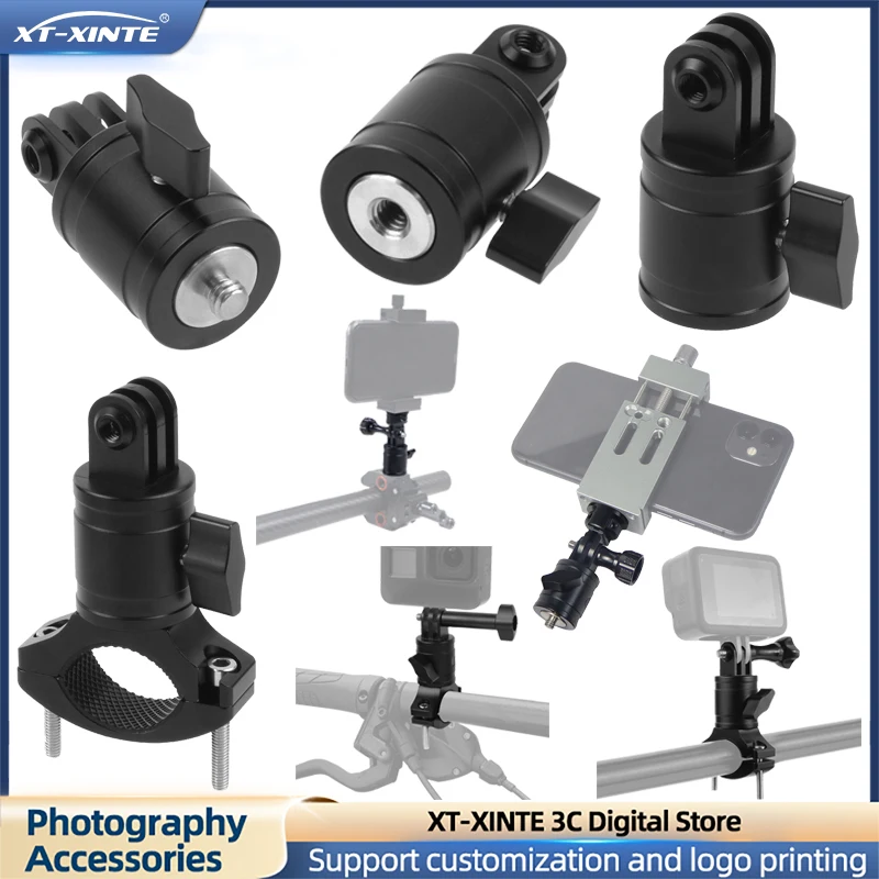 Action Kamera Montage Lenker Klemme Stativ Halterung 1/4 Schraube Kopf Adapter für GoPro 13 12 11 Kamera Telefon Stativ Selfie Stick