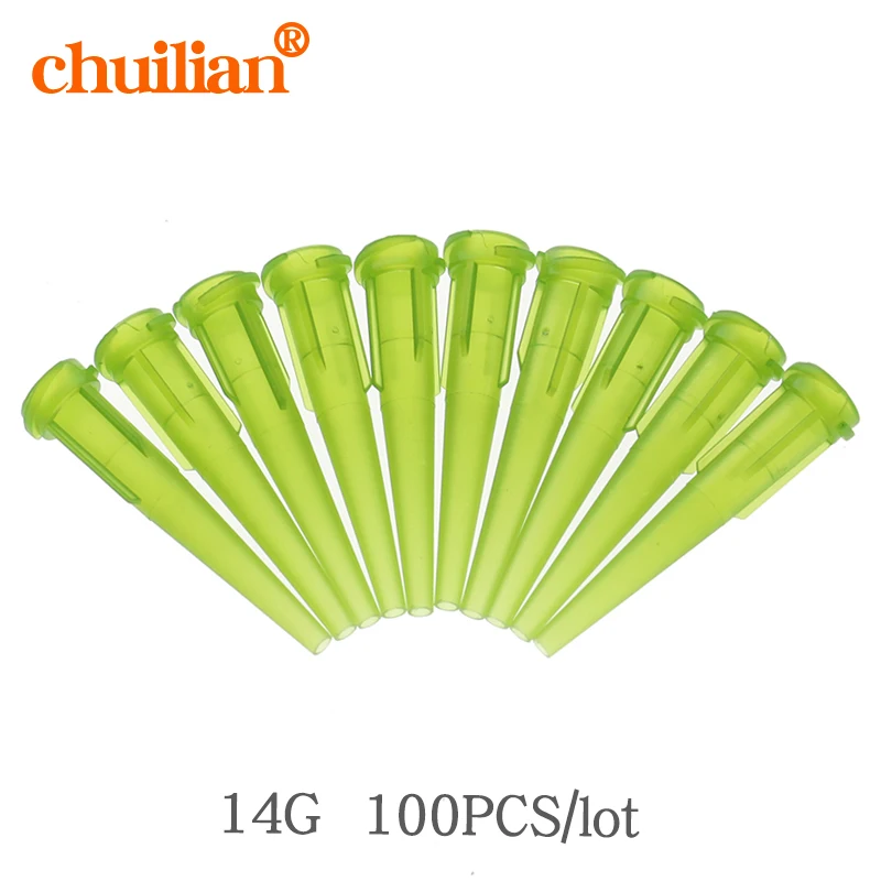 14G TT assorted Plastic Conical Smoothflow Tapered Needle/Tips Dispense Tips set 100pca/lot