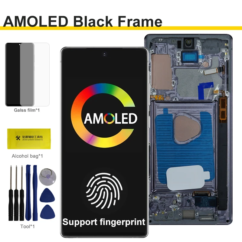 شاشة سامسونج نوت 20 الاصلي متوفر مع اطار أيضاً