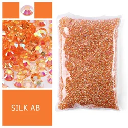 Vibrant Jelly Color Transparent Resin Rhinestones for Nail Art & Garment Decoration, Bulk Wholesale (Tm- Silk AB)