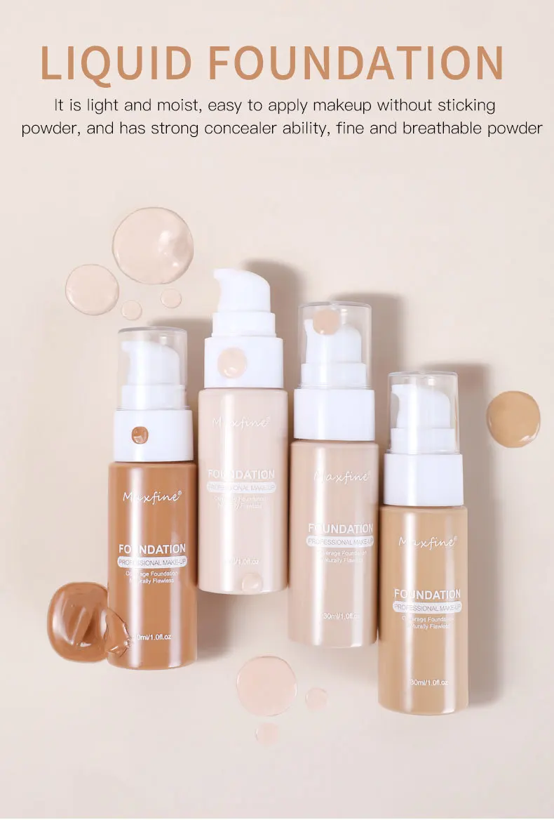 Flawless Foundation Long Lasting Breathable Hydrating Full Coverage Invisible Pore Concealer Oil Control Non Greasy