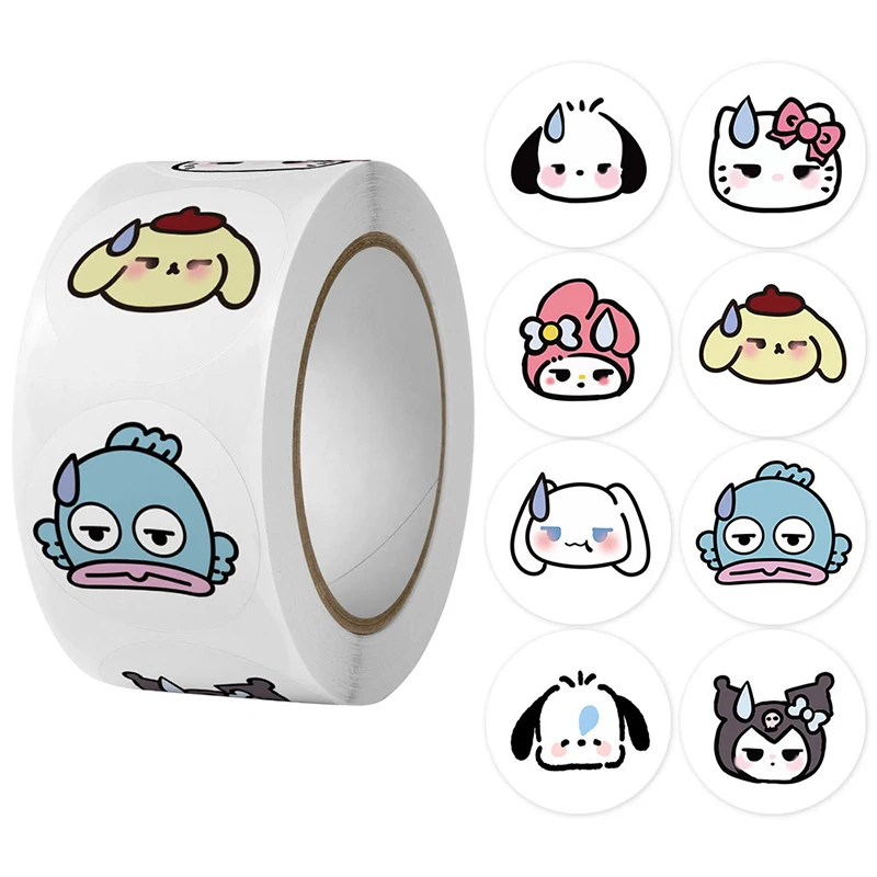 

1 рулон/500 шт., тихие наклейки Sanrio