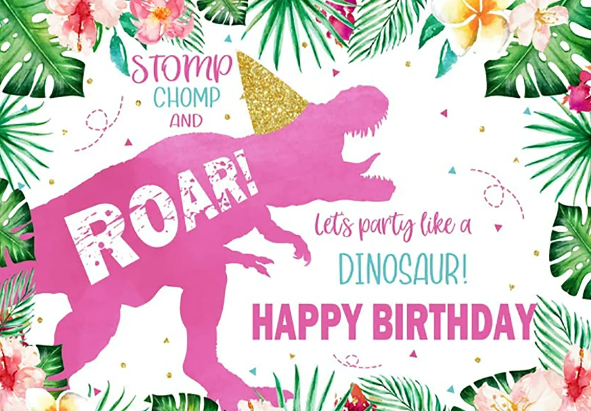 Dinossauro bonito foto banner triceratops pano de fundo t-rex rosto fingir  jogar festa jogo dino decoração para safari aniversário fundo - AliExpress