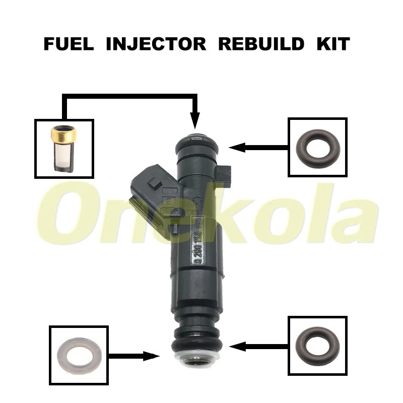 

Fuel Injector Service Repair Kit Filters Orings Seals Grommets for 0280156165 For VW Buick Regal 92101275