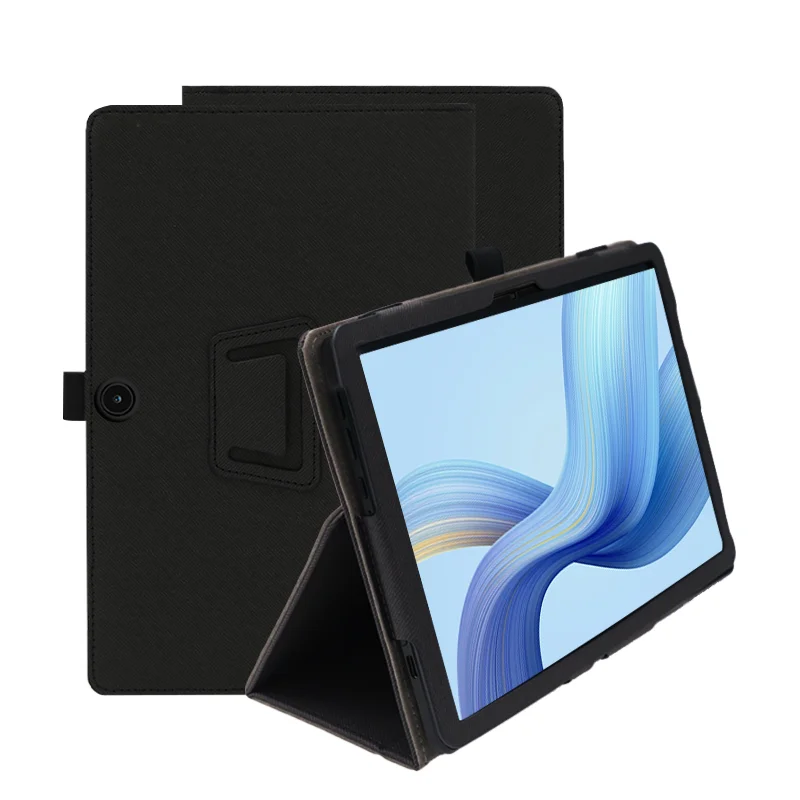 Premium PU Leather Folio Tablet Case with Hand Strap and Magnetic Closure