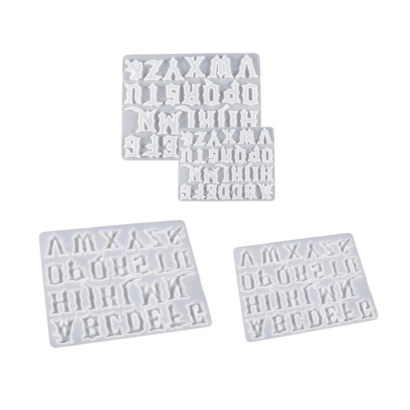 

Christmas Gothic Alphabets Ornaments Silicone Epoxy Resin Mold DIY Keychain Pendant Jewelry for Valentines Gift Craft Dropship