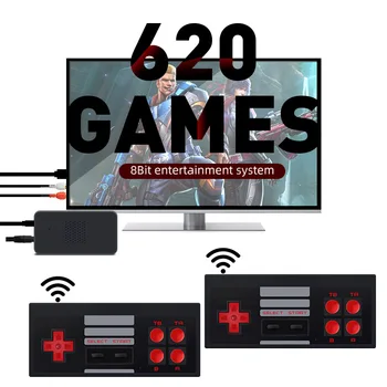 데이터 개구리 8 비트 미니 게임 콘솔 620 게임 HDMI 호환 TV 게임 콘솔 Y2 프로 게임 콘솔 무선 복식 게임 콘솔