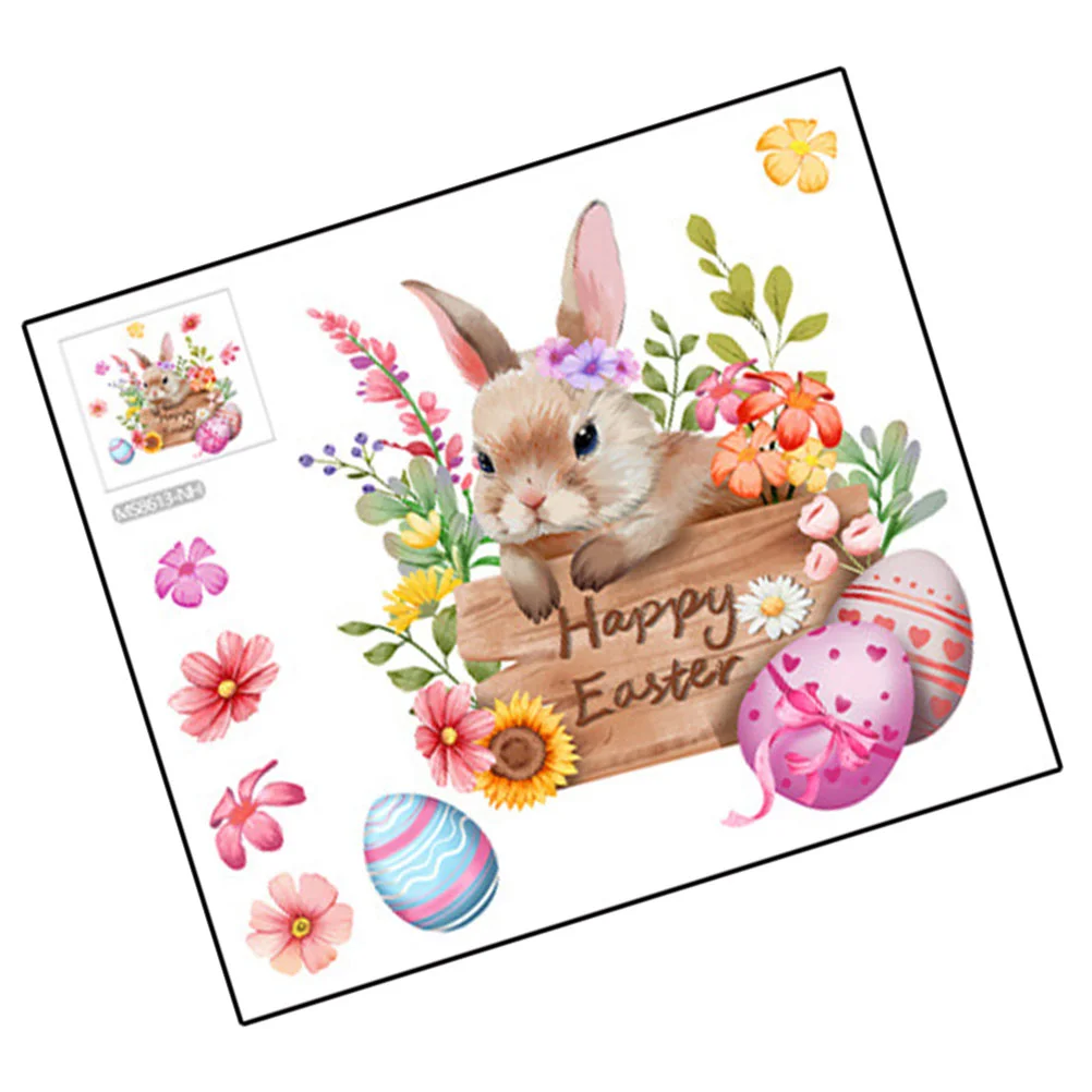 

Bathroom Toilet Seat Lid Decal Easter Themed Sticker Removable Self-Adhesive Restroom Wall Decor