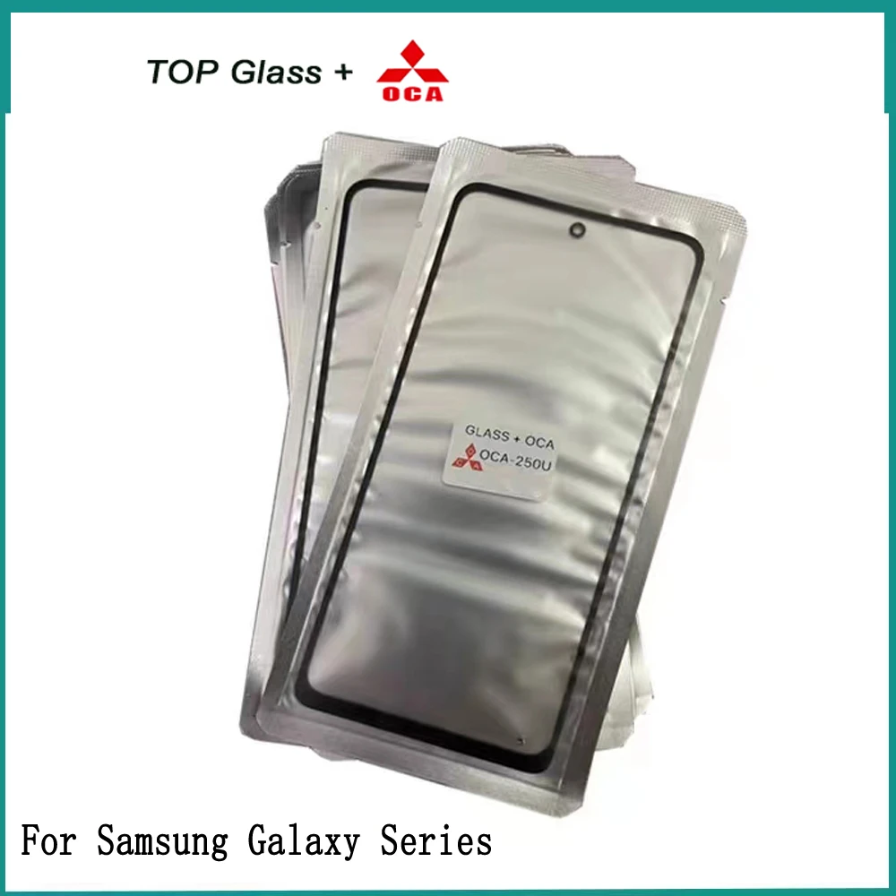 5Pcs Lcd Lente Esterna Anteriore + Colla Oca Per Samsung Galaxy S23 S22 S20 S21 Fe Plus S10E S10 Note10 Lite Pannello Touch Screen Sostituire