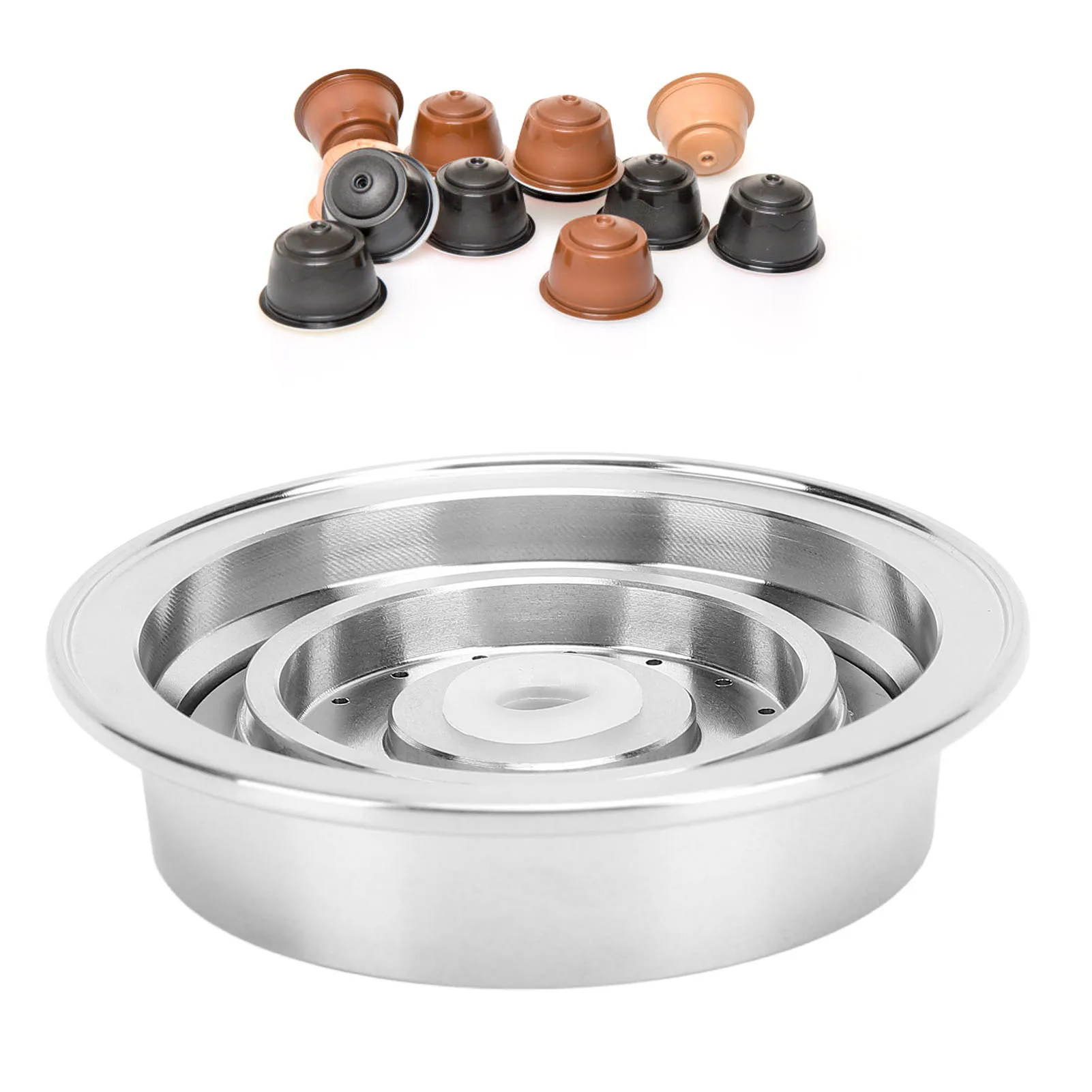 Coffee Pod Converter Holder Rust Resistant Convenient Use Stainless Steel Compact Coffee Pod Adapter for Vertuo Machine