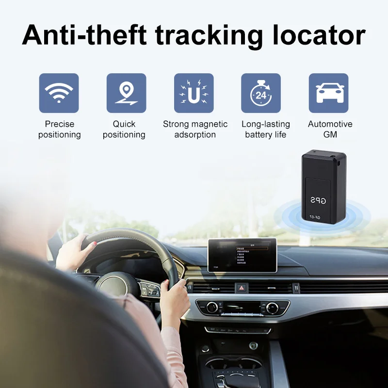GPS Positioner GF07 Mini Tracking Positioner Rea!time Tracking Remote Vehicle Positioning Mobilerecording Listening Anti Loss