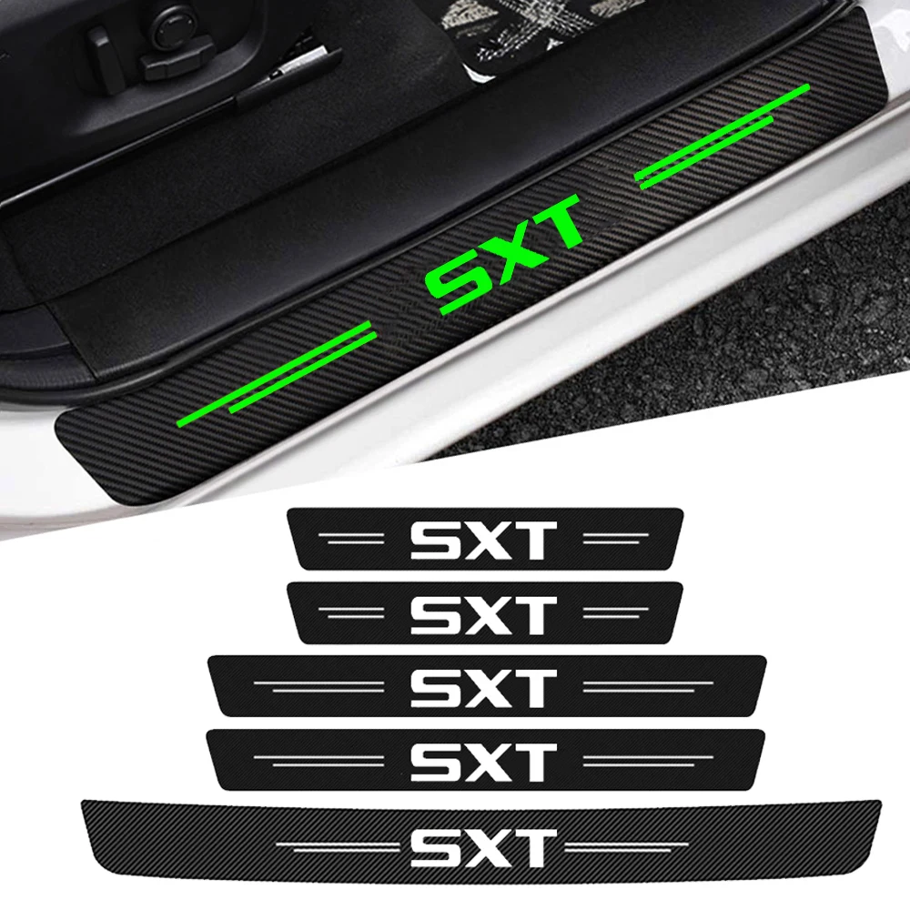 Luminoso Car Door Soglia Davanzale Piastra Protettiva Posteriore Tronco Paraurti Adesivo Per Dodge Sxt Logo Caravan Caliber Ram Accessori