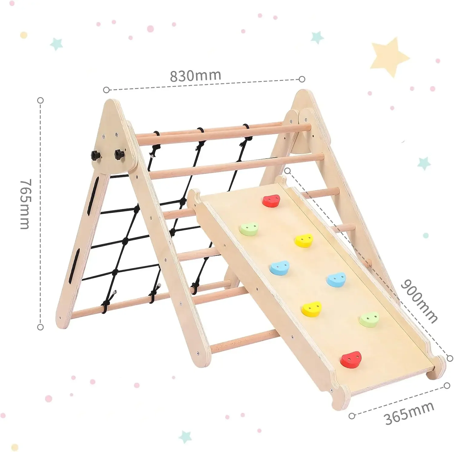 Wooden Montessori Climbing Toys toddler climbing frame Baby Indoor Playground Gym triangle frame toy climb