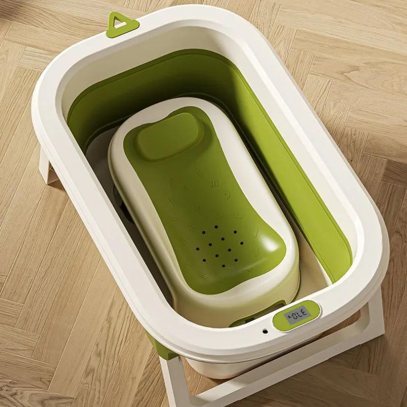 Children Baby Bath Tub Folding Portable Bathtub Sitting and Lying Neonatal Large Bath Bucket