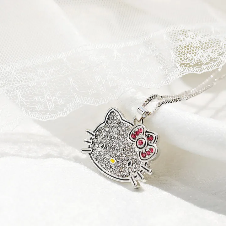 Kawaii “Hello Kitty” Blinged Out Sapphire Rubies Chrystal Cat Pendant –  FaceTreasures