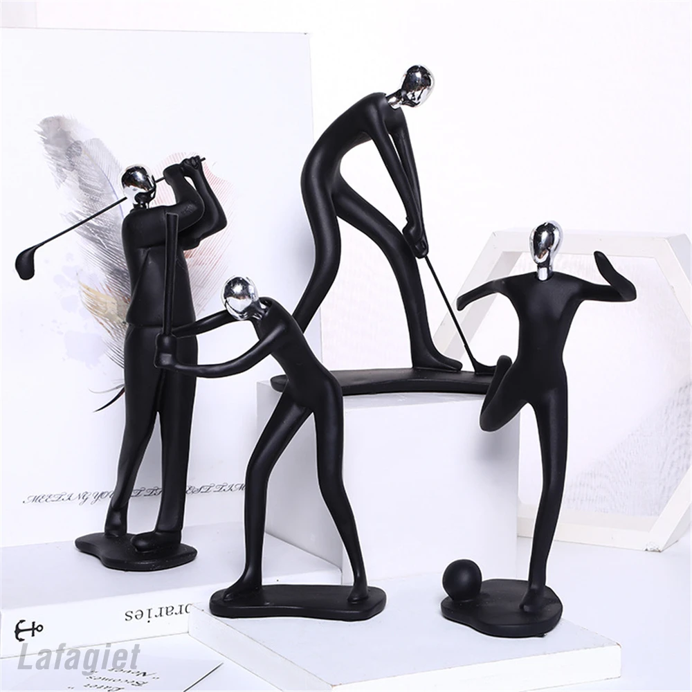 

Sports Figures Statue Modern Figurines Sculpture Art Crafts Desktop Ornament Living Room Bookshelf Wine Cabinet Home Decoration