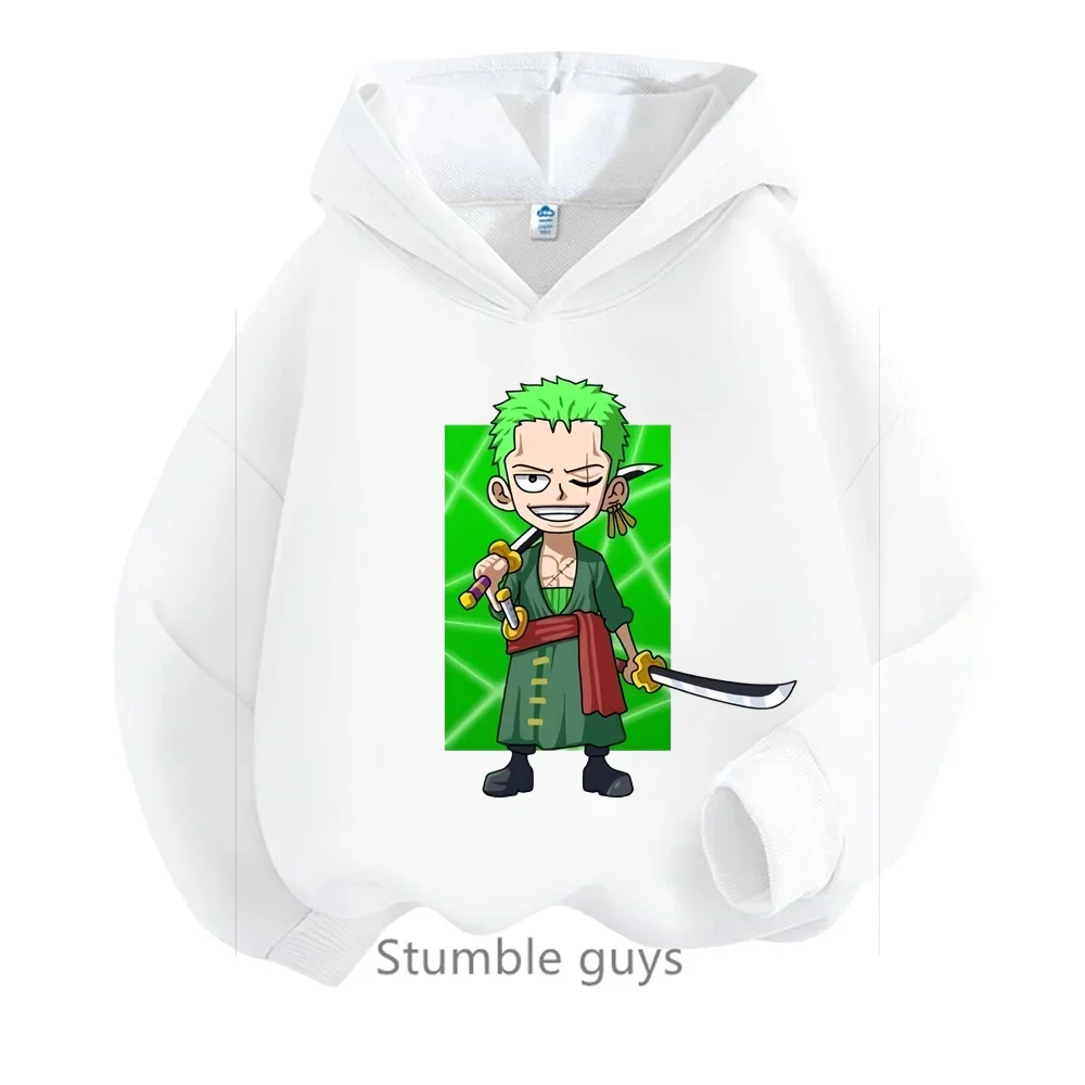thumbnail image 1 of Sudadera con capucha de Anime One Pieces, ropa para niños, ropa para primavera y otoño para niñas, sudadera con dibujos animados de Luffy Zoro, traje para adolescentes, camisetas con capucha de Sonic, 1 of 5