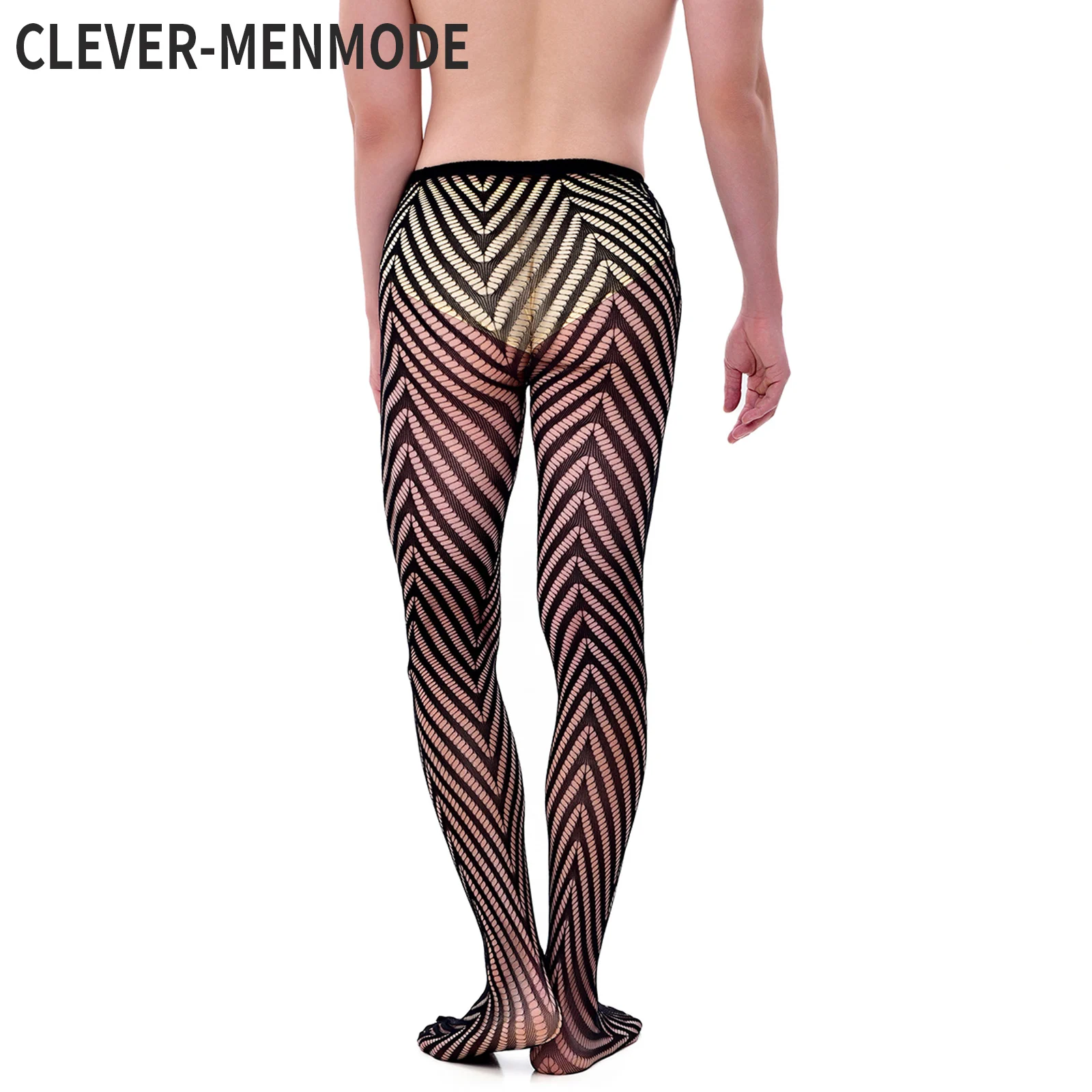 

CLEVER-MENMODE Sexy Men's Pantyhose Club Wear Tights Fishnet Body Stockings Leggings Mesh Bottoms Fetish Party Underwear