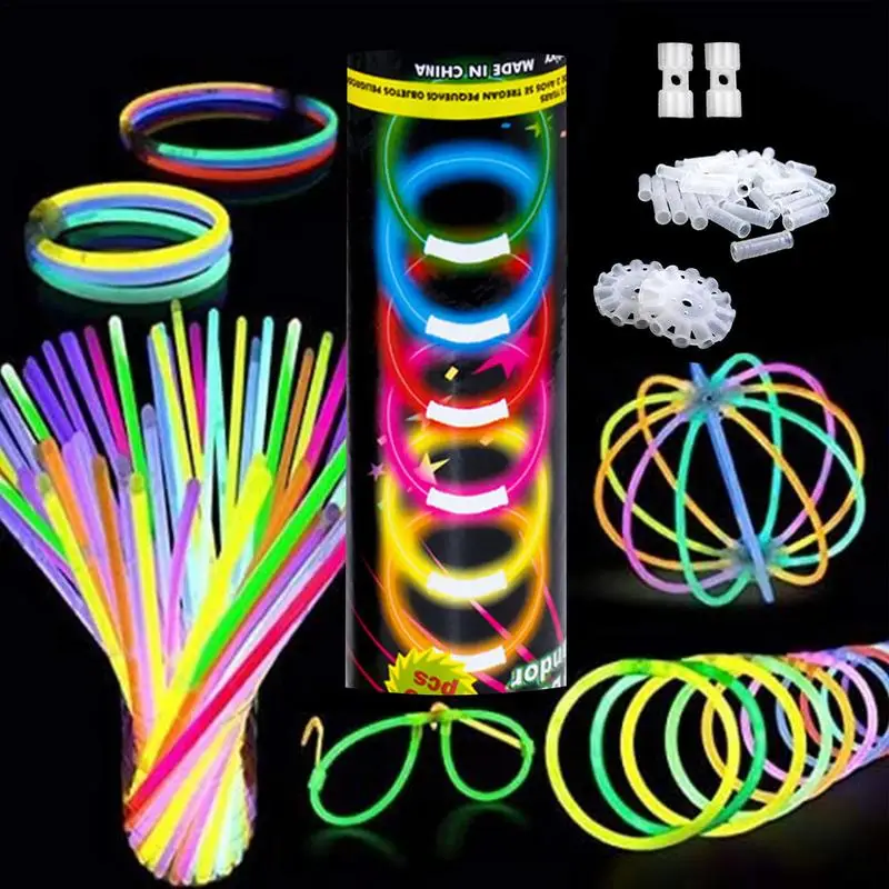 

Bulk Glow Sticks Glow In The Dark Sticks Glow Bracelets Bulk Party Supplies Multi-Color Neon Leak-Free Glow Necklaces Party