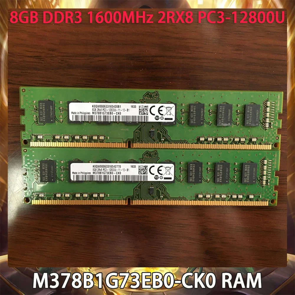 

M378B1G73EB0-CK0 RAM For Samsung 8GB DDR3 1600MHz 2RX8 PC3-12800U Desktop Memory Works Perfectly Fast Ship High Quality