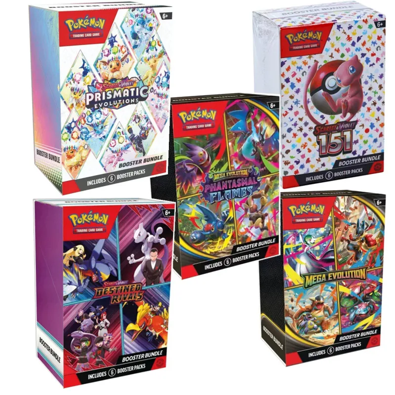 Pokémon-Karte v10 Booster Phantasmal Destined Rivals Prismatic Evolutions Scarlet Violet 151 Englische Booster-Sammelkarte Spielzeug