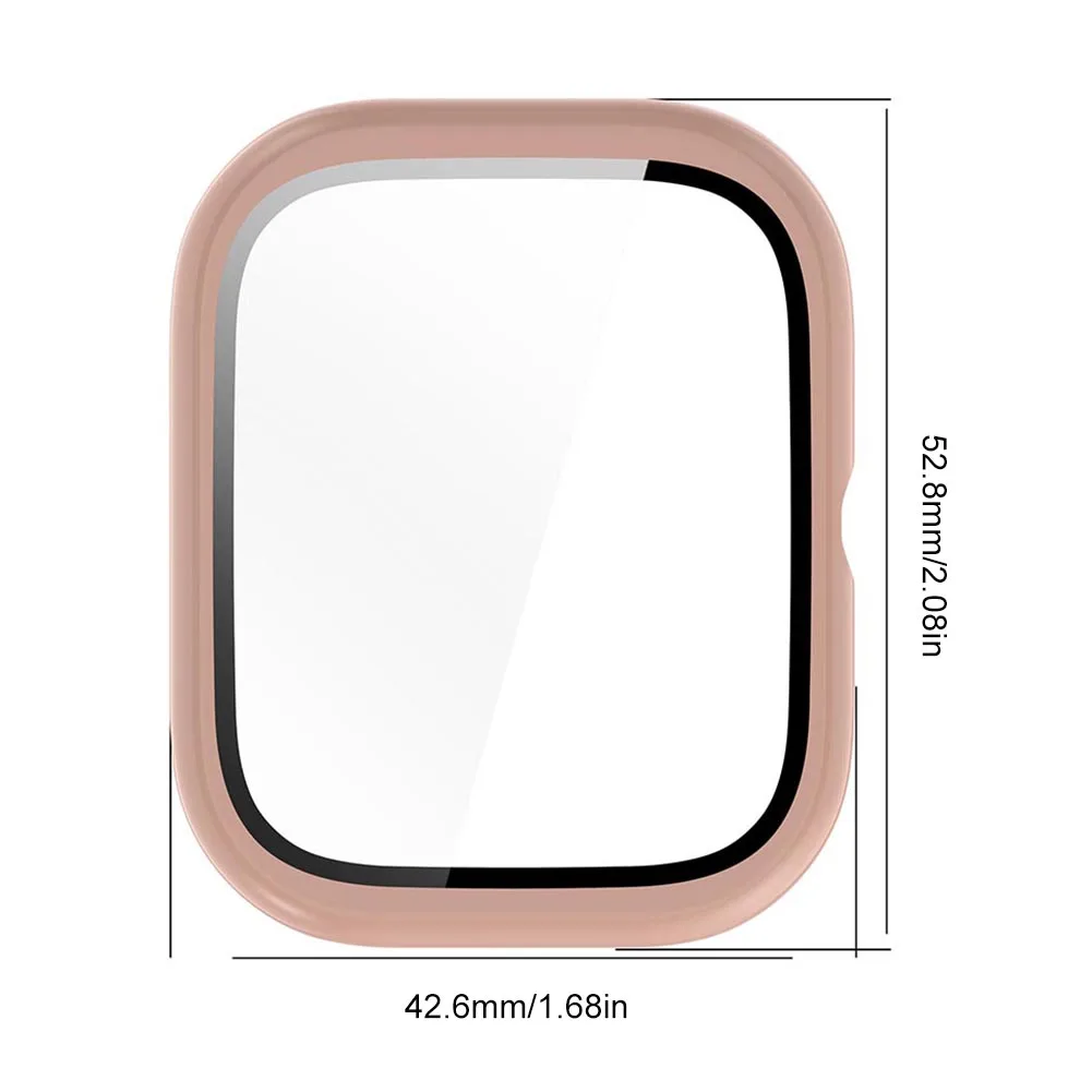 PC Watch Case with Tempered Glass Screen Protector Anti-Fall Watch Screen Protector Dustproof for Honor Choice Haylou Watch