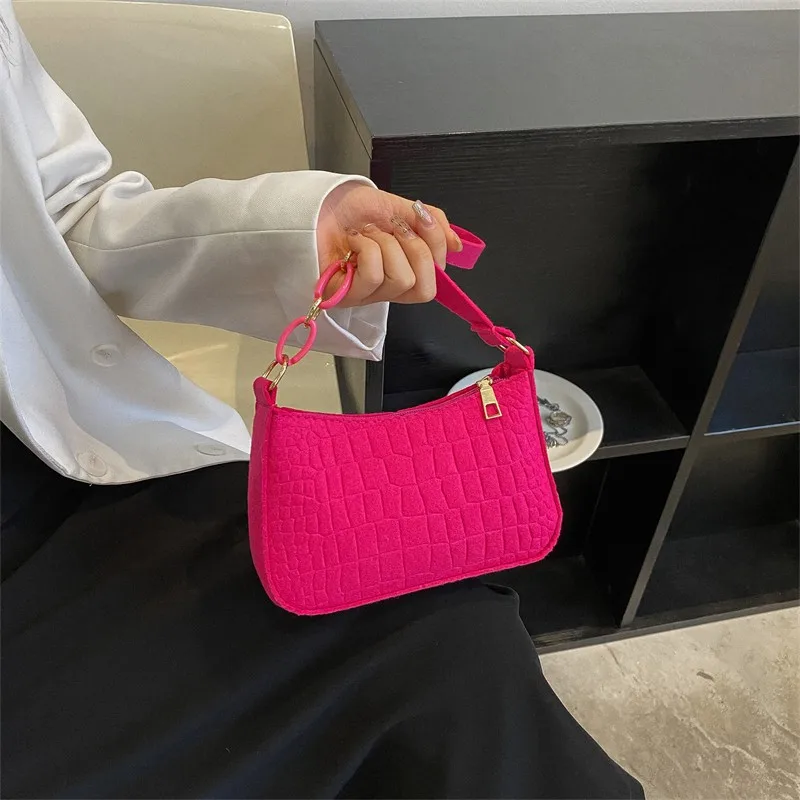 Texture Bag Shoulder Single New Crescent Saddle Handbag For Woman Messenger Versatile Luxury Crossbody High-Grade High-Quality