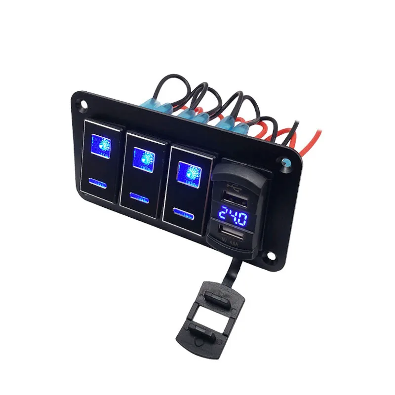 

Цифровой вольтметр с двумя USB-портами, 12 В/24 в пост. Тока