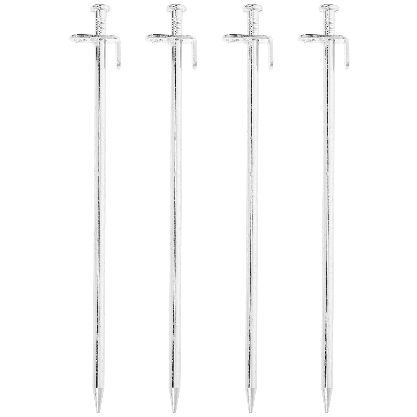 

4 Pcs Gardening Shed Floor Nails Tools Ground Cloth Stakes Metal Plants Supplies Lawn Camping