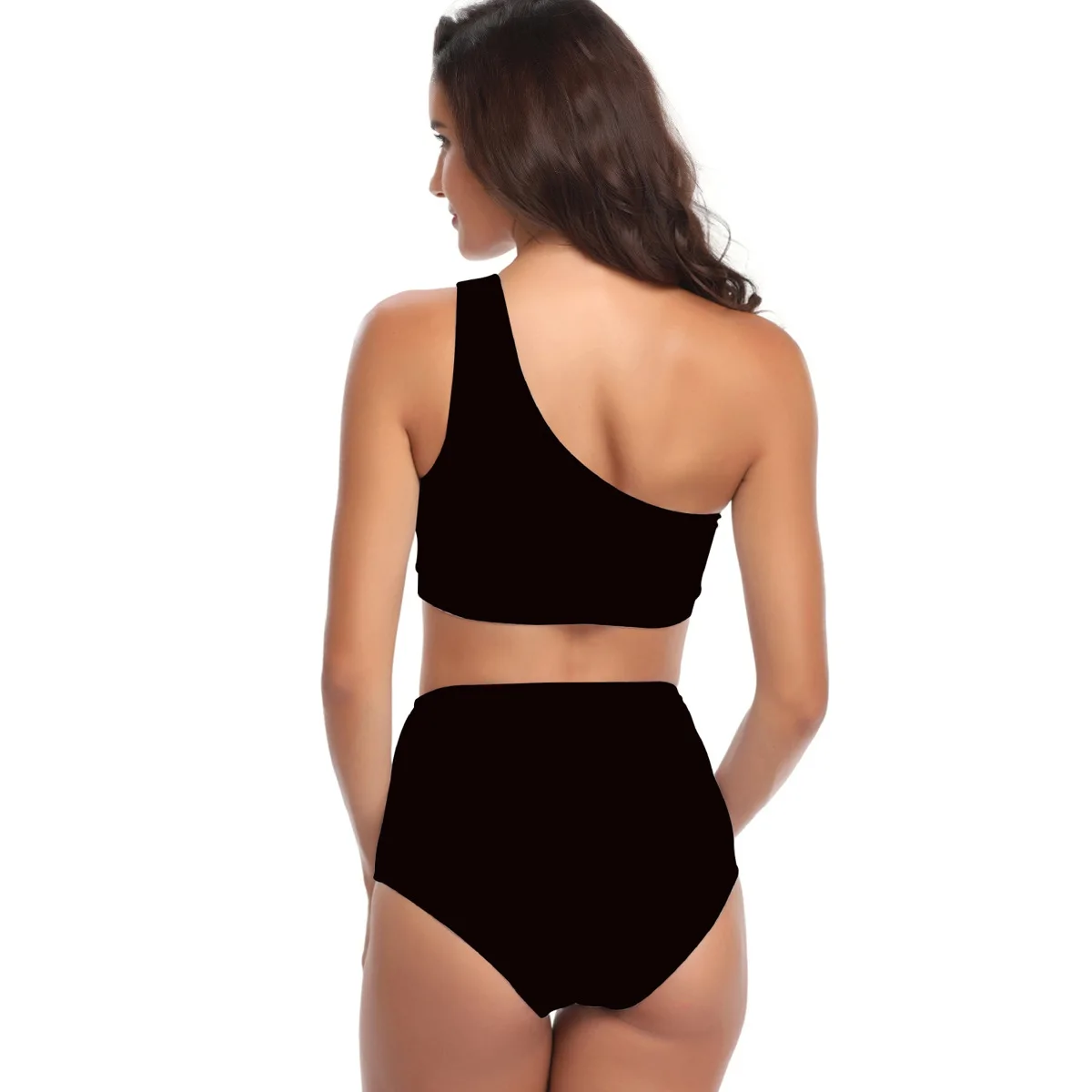 Women's One Shoulder Bikini Set Floral High Waisted Two Piece Bathing Suit Swimming Sports Style Bikinis Set Swimwear S-XXL