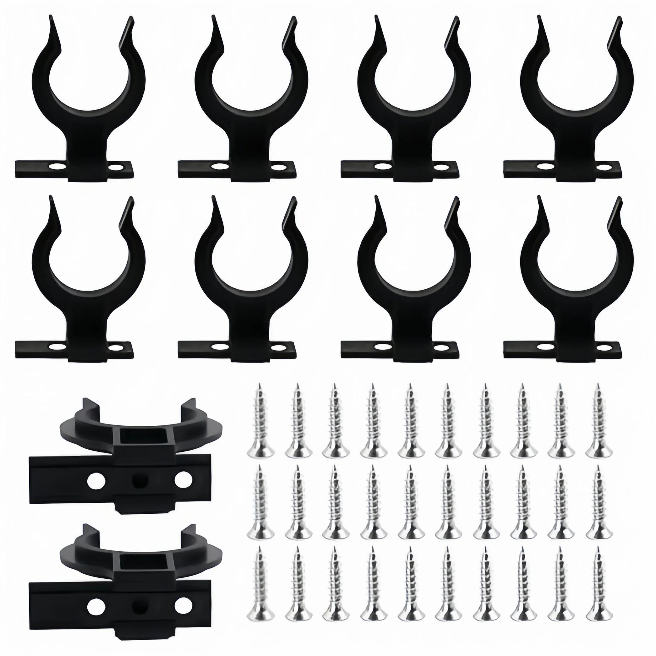 Premium Skirting Clips Set - 20-Pack with 60 Screws for Kitchen Skirting Panels